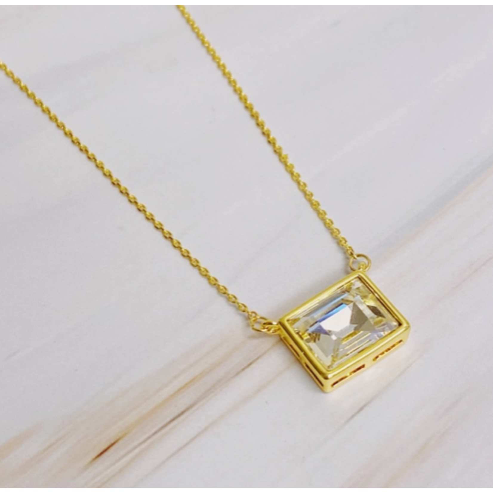 Ellison+Young E+Y Sweet Square Pendant Necklace Diamond Clean