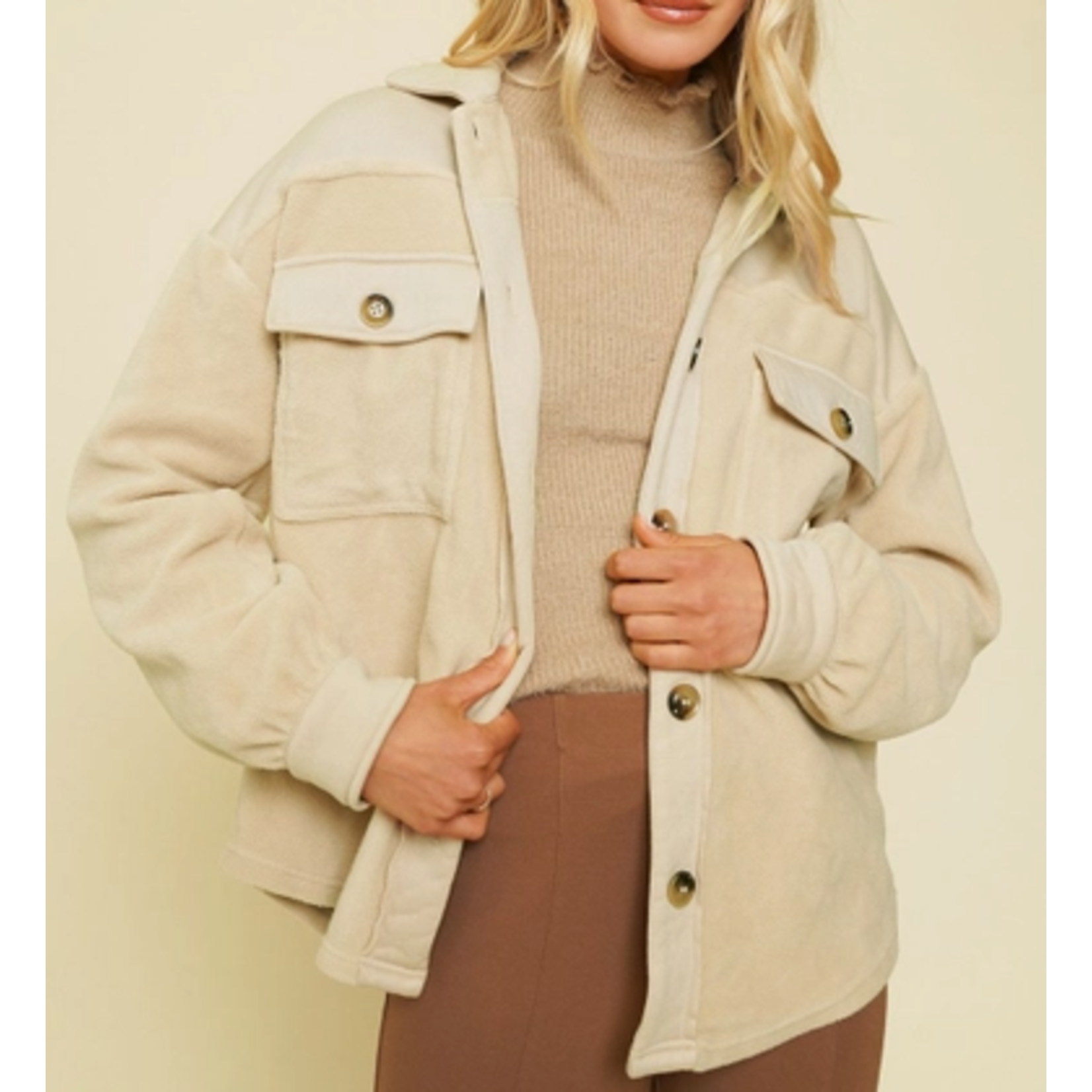 Mystree Mystree Fleece Shacket