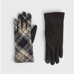 Coco & Carmen C&C Plaid Touchscreen Gloves Navy