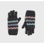 Coco & Carmen C&C Stripe Convertible Gloves Black