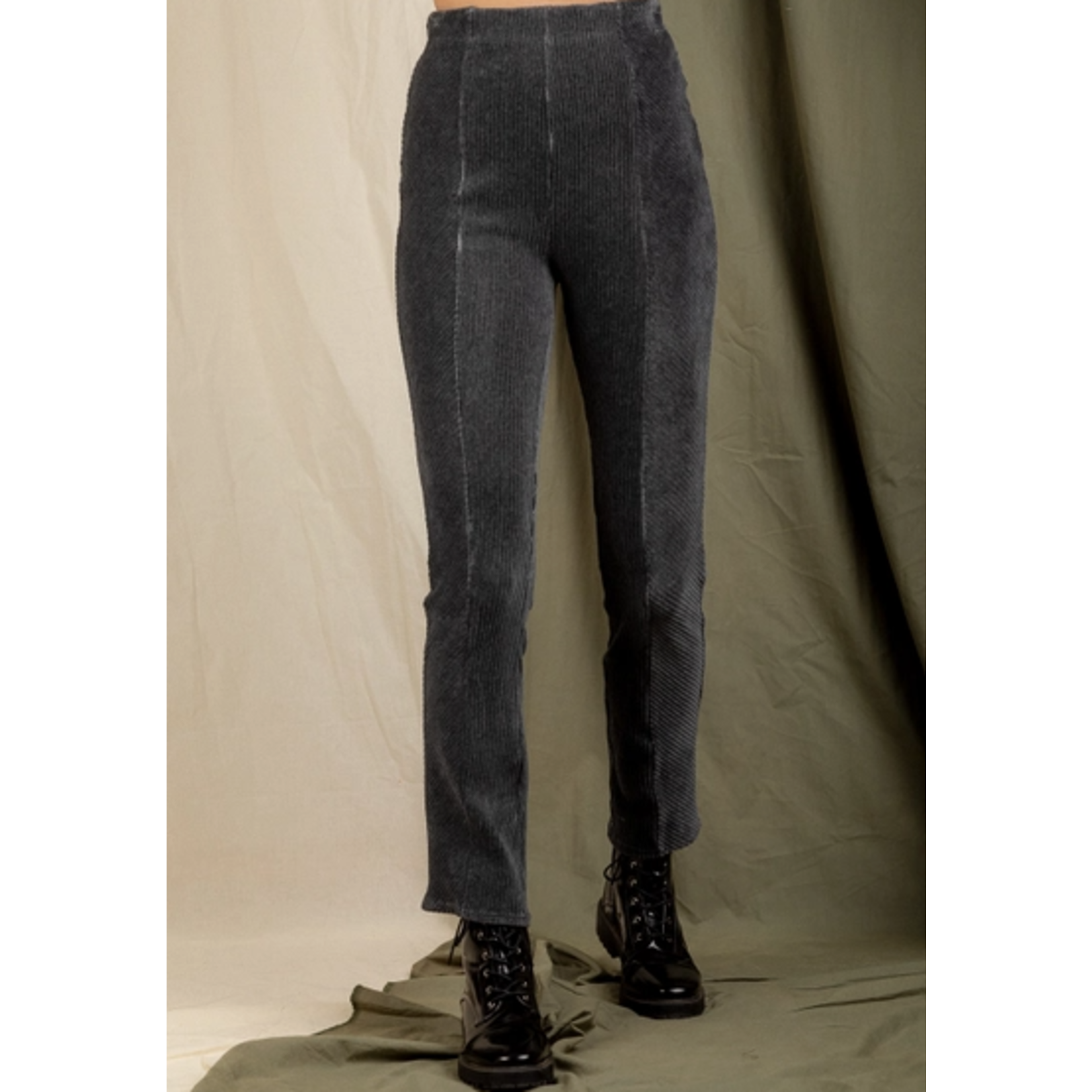 Very J Very J Solid Velvet Bell Pants