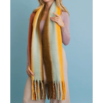 Leto Accessories Leto Ombre Dream Luxe Fringe Blanket Scarf Rust