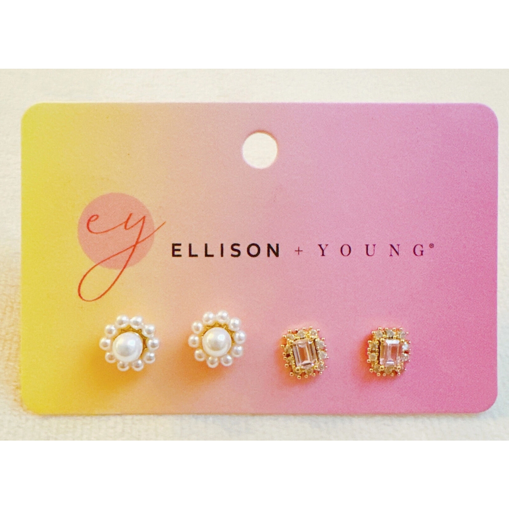 Ellison+Young E&Y  Mini Beauty Flower Stud Earrings Set of 2