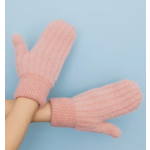 Leto Accessories Leto Plush Pastel Fuzzy Winter Mittens Blush