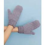 Leto Accessories Leto Plush Pastel Fuzzy Winter Mittens Gray