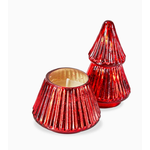 TAG Red Glass Tree Shaped Scented Candle Small