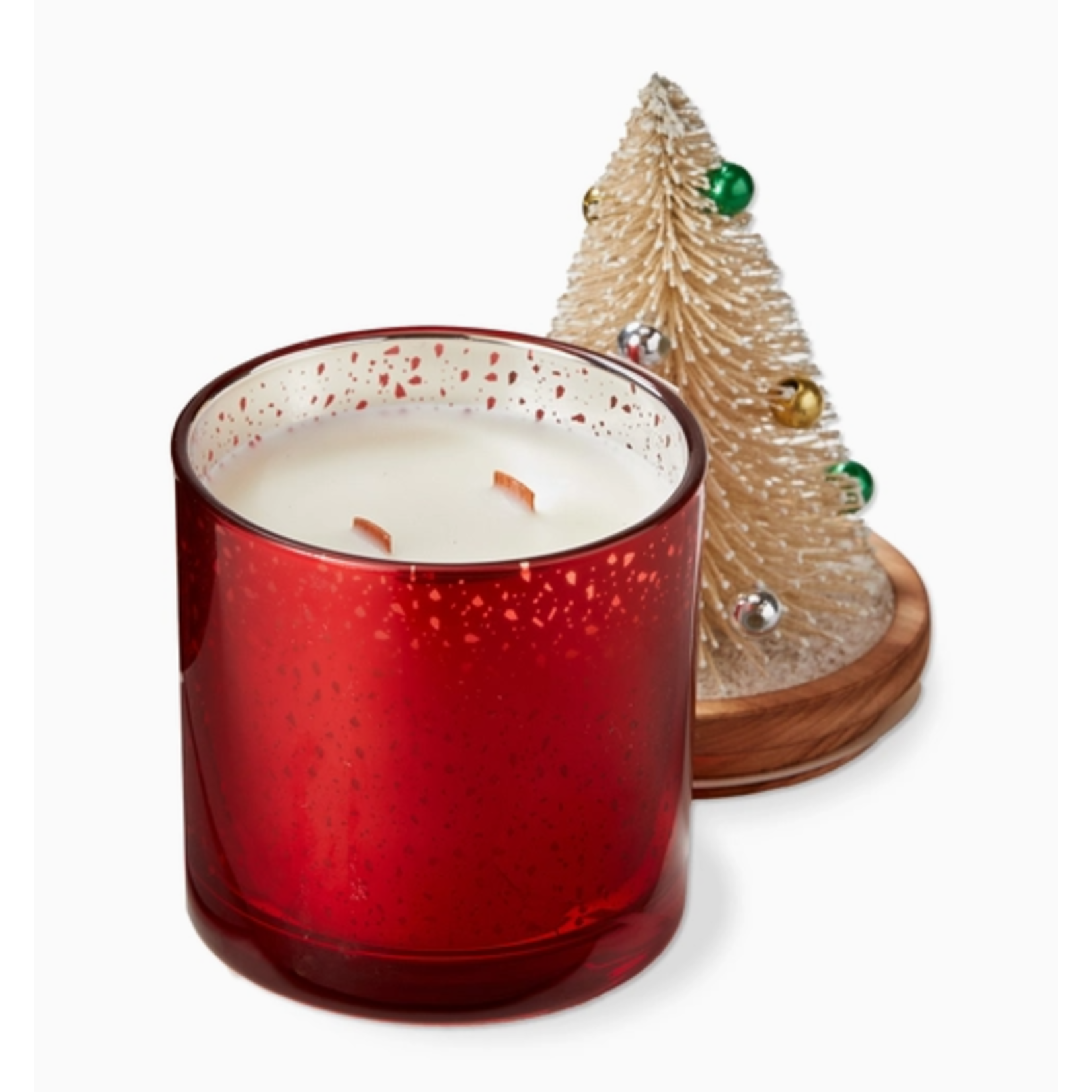 TAG Cedar Fireplace Bottle Brush Tree Candle-Red