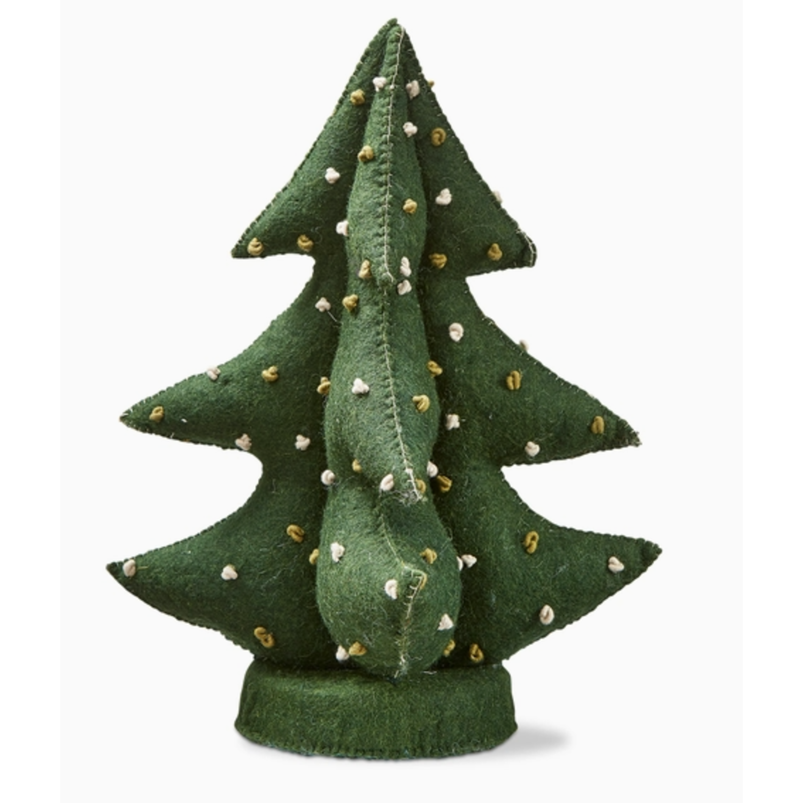 TAG Christmas French Knot Wool Tree Decor Small - Green