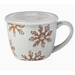 TAG Christmas Winter Snowflake Soup Mug - Light Gray