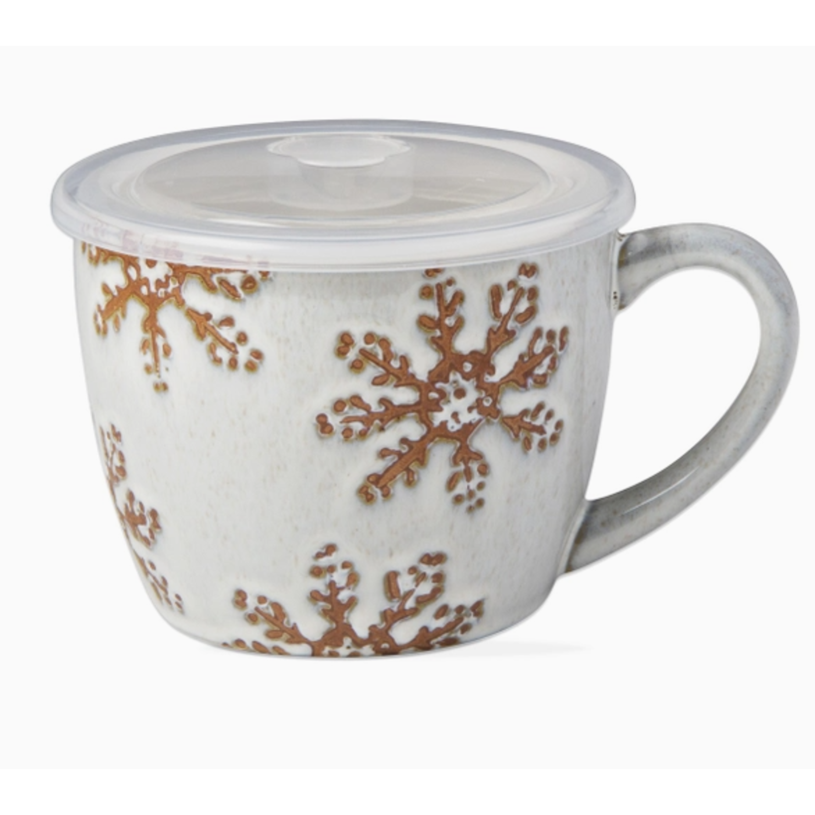 TAG Christmas Winter Snowflake Soup Mug - Light Gray