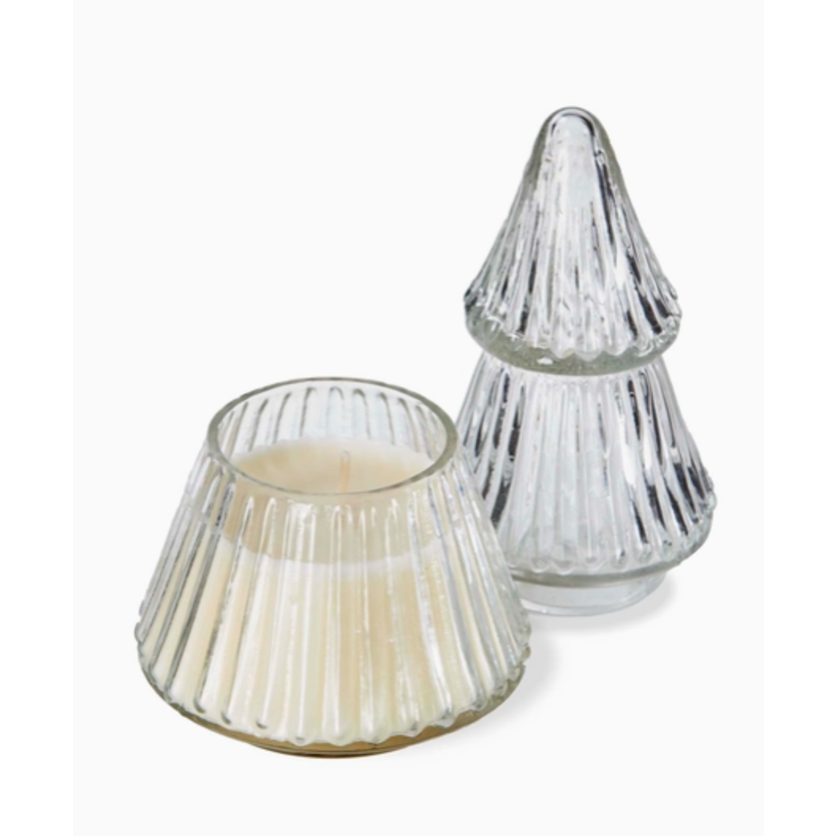 TAG Clear Glass Tree Shaped Scented Candle Small Clear