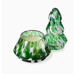 TAG Green Glass Tree Shaped Scented Candle Small