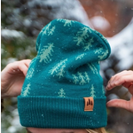 The Montana Scene MST Pine Tree Fold Over Beanie Teal