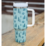 The Montana Scene TMS Pine Trees Green 40oz Tumbler