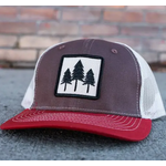 The Montana Scene TMS Three Tree Tri Tone Trucker- Brown/Red