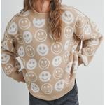 Buttermelon Buttermelon Smiley Face Pattern Sweater