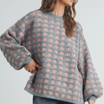 Buttermelon Buttermelon Checkered Oversized Sweater