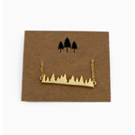 The Montana Scene TMS Tree line Necklace- Gold