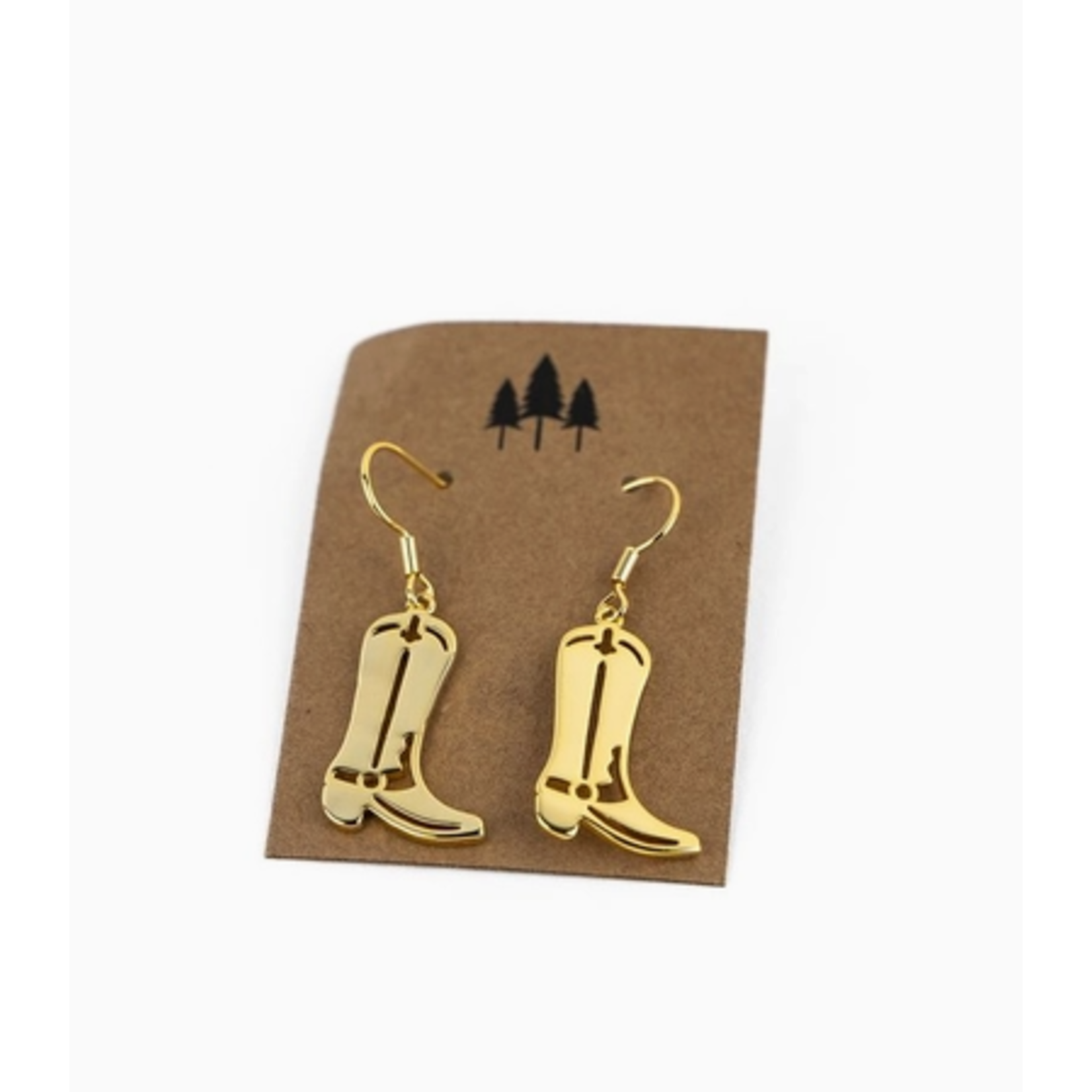 The Montana Scene TMS Cowboy Earrings - Gold