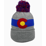 YoColorado YoColorado Beanie - Kids' Original Colorado State Flag Grey