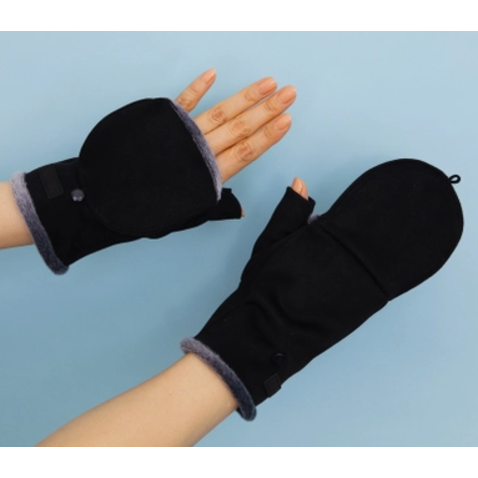 Leto Accessories Leto Fingerless Suede Mittens