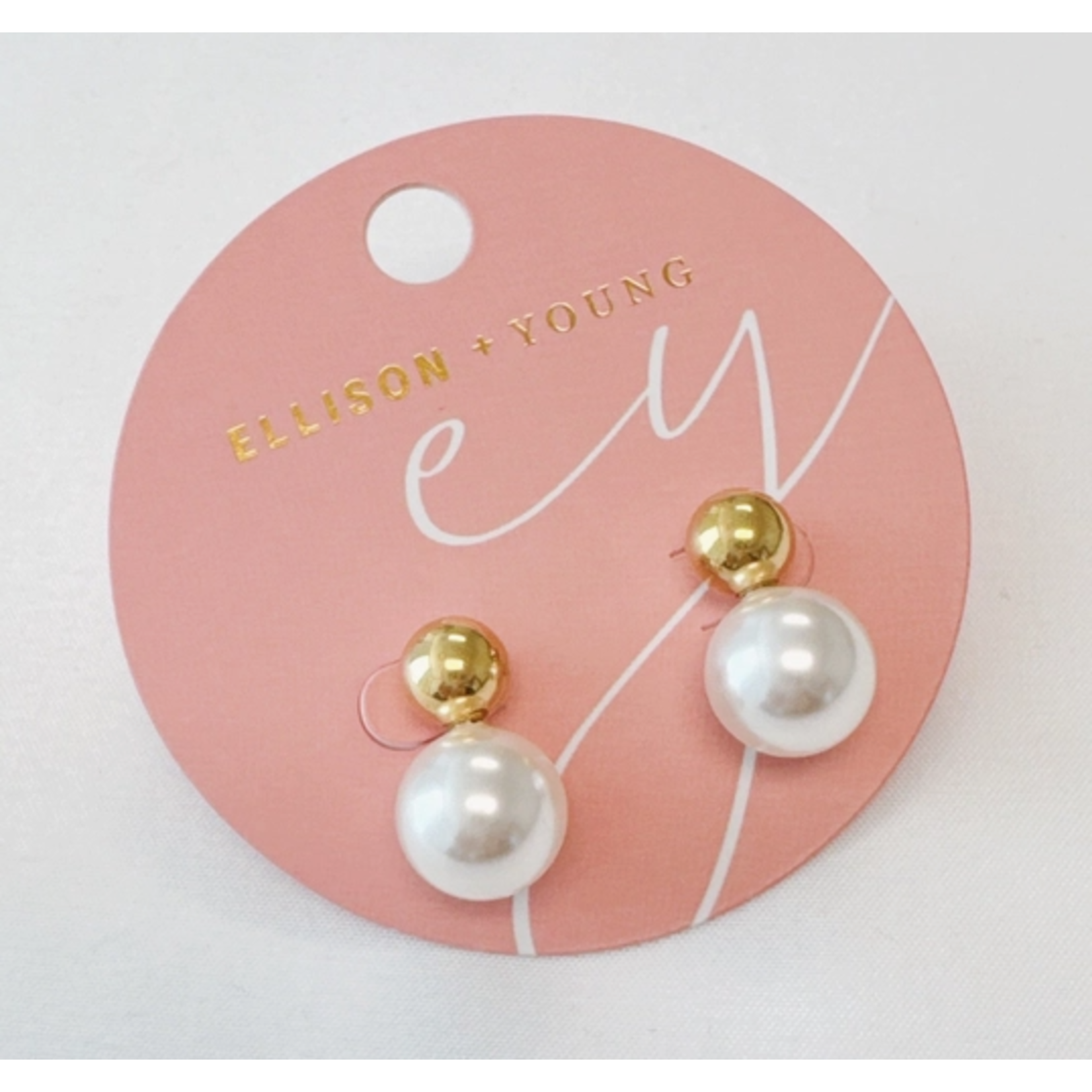 Ellison+Young E&Y Ball and Pearl Stud Earrings