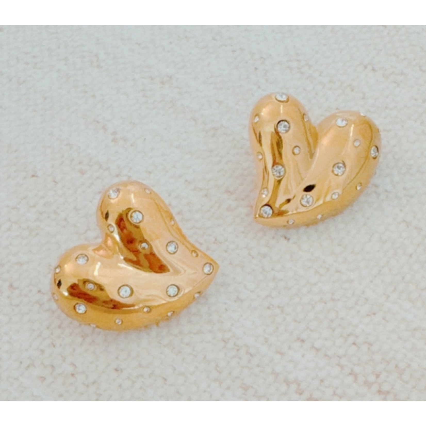 Ellison+Young E&Y Lovely Golden Heart Earrings