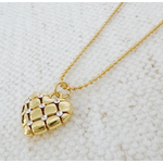 Ellison+Young E+Y Quilted Luxe Heart Charm Necklace