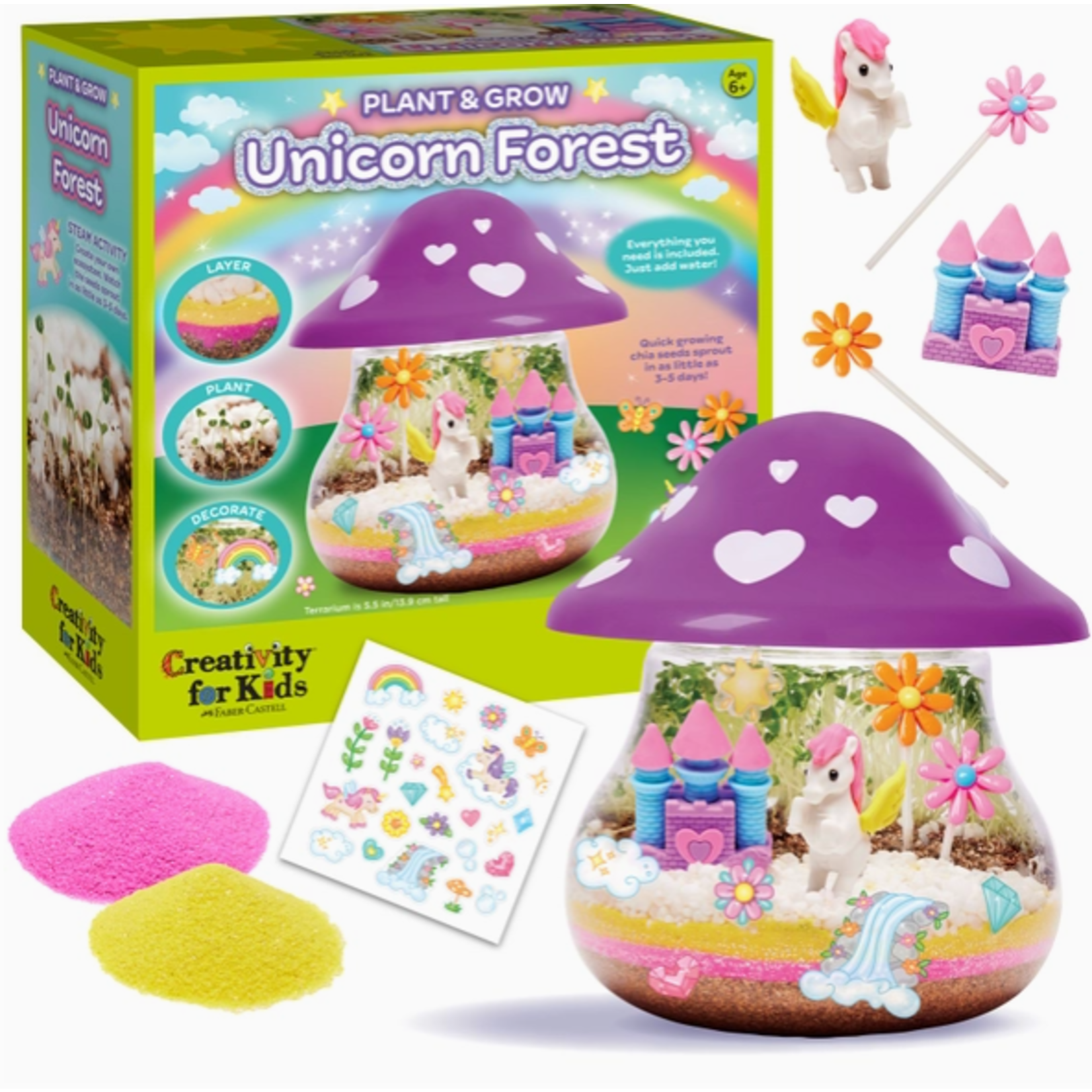 Faber-Castell Plant & Grow Unicorn Forest Terrarium Craft