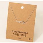 Fame Accessories Fame Rocky Mountain Pendant Necklace Silver