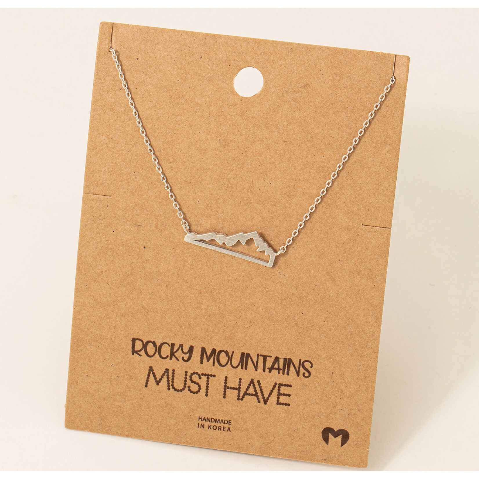 Fame Accessories Fame Rocky Mountain Pendant Necklace Silver