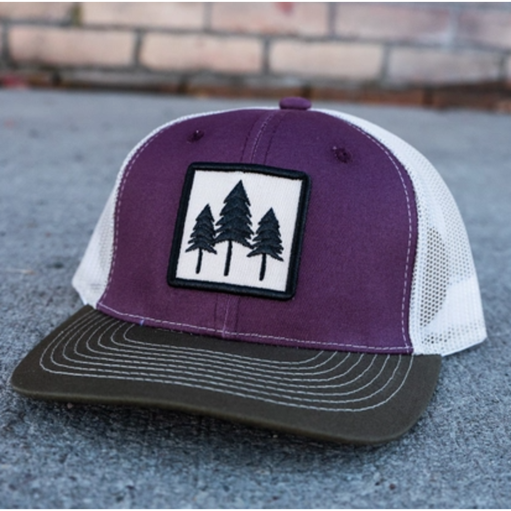 The Montana Scene TMS Three Tree Tri Tone Trucker- Purple