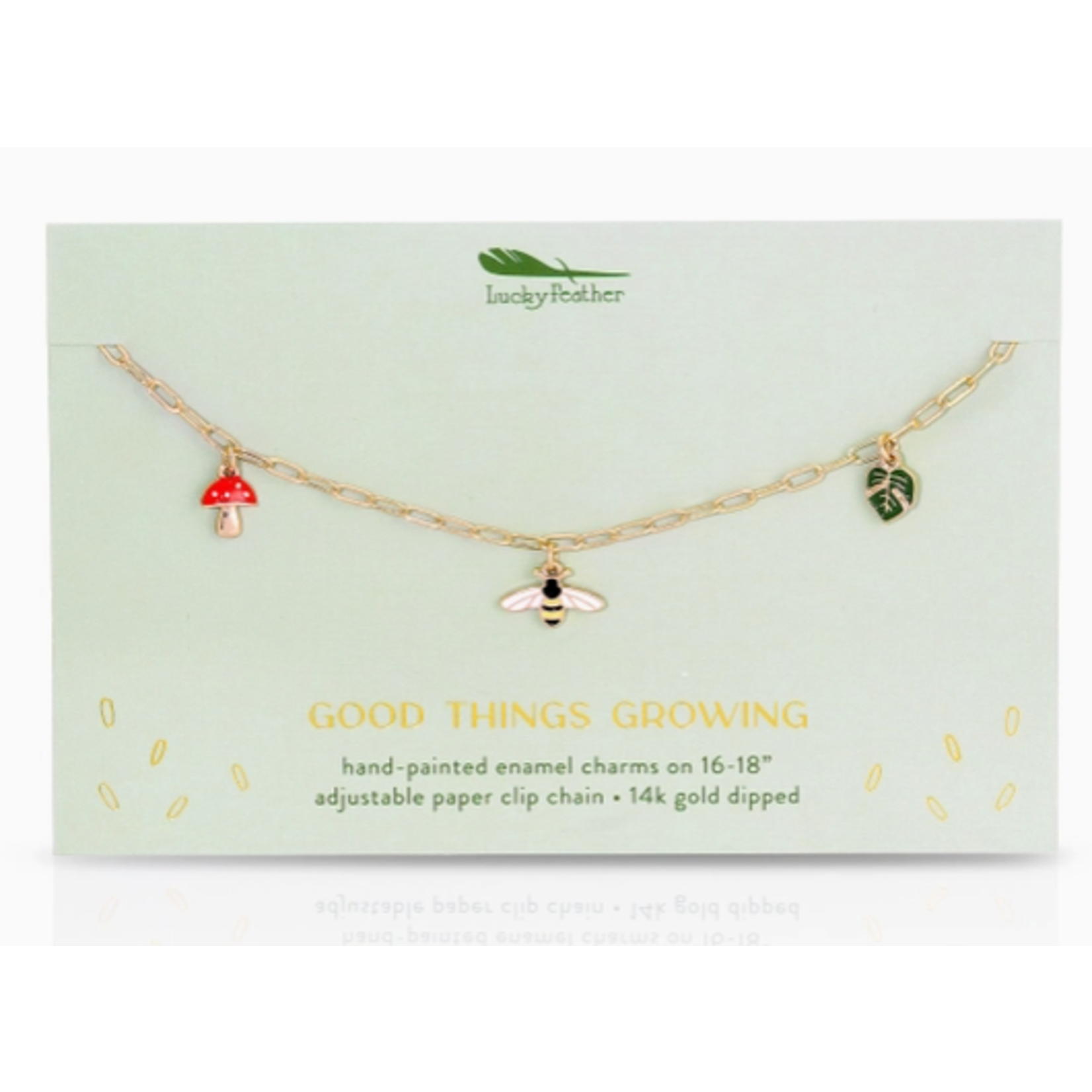 Lucky Feather Lucky Feather Enamel Treasure Necklace - Grow