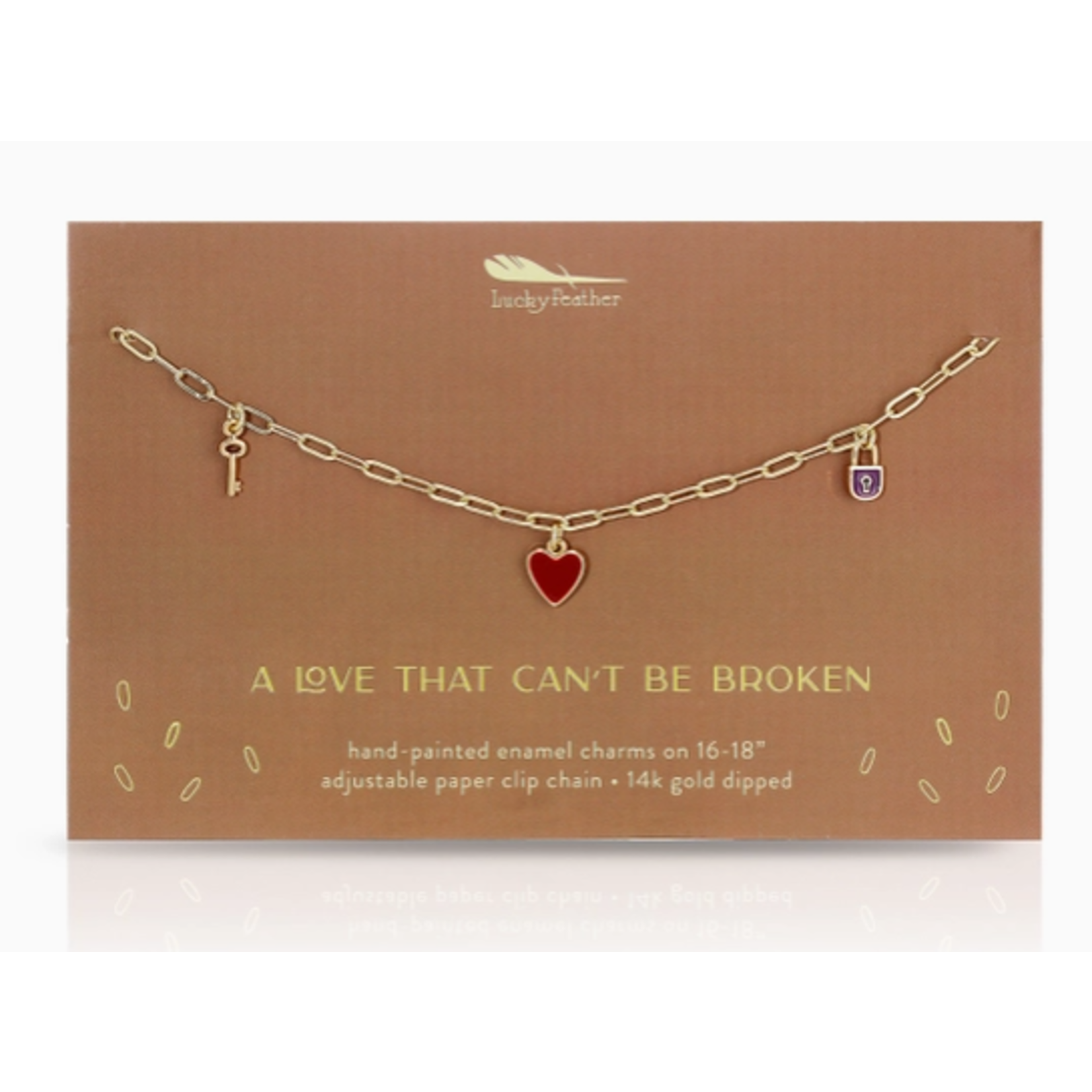 Lucky Feather Lucky Feather Treasure Necklace- Love