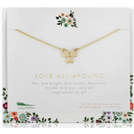 Lucky Feather Lucky Feather Necklace + Card/Env - Love All Around