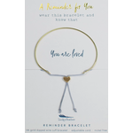 Lucky Feather Lucky Feather Reminder Bracelet - Gold - Loved