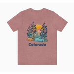 ``a4ra Hey Mountains Tent Illustration T-Shirt