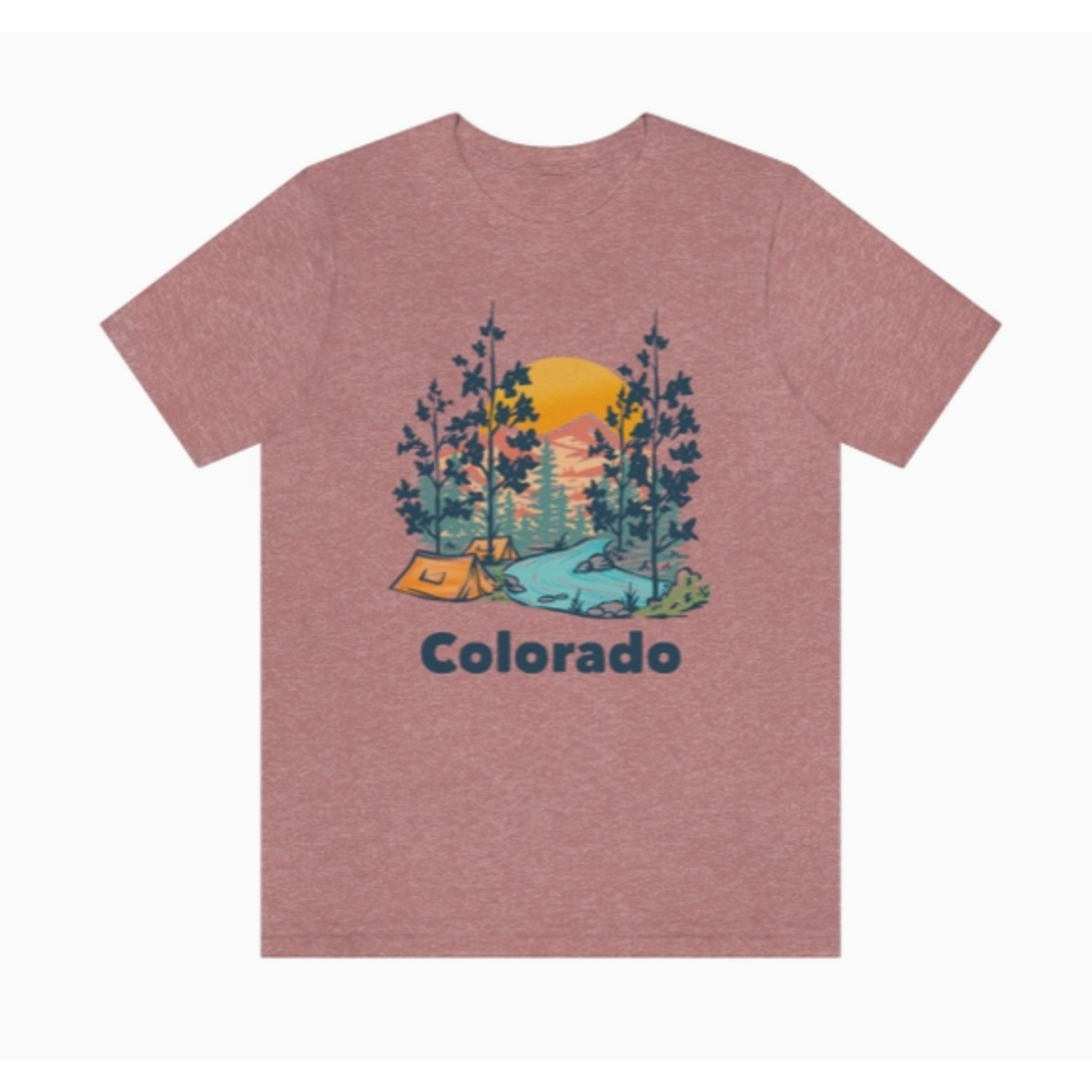 ``a4ra Hey Mountains Tent Illustration T-Shirt