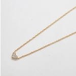 Admiral Row AR Gold Pave Heart Necklace 16" Chain