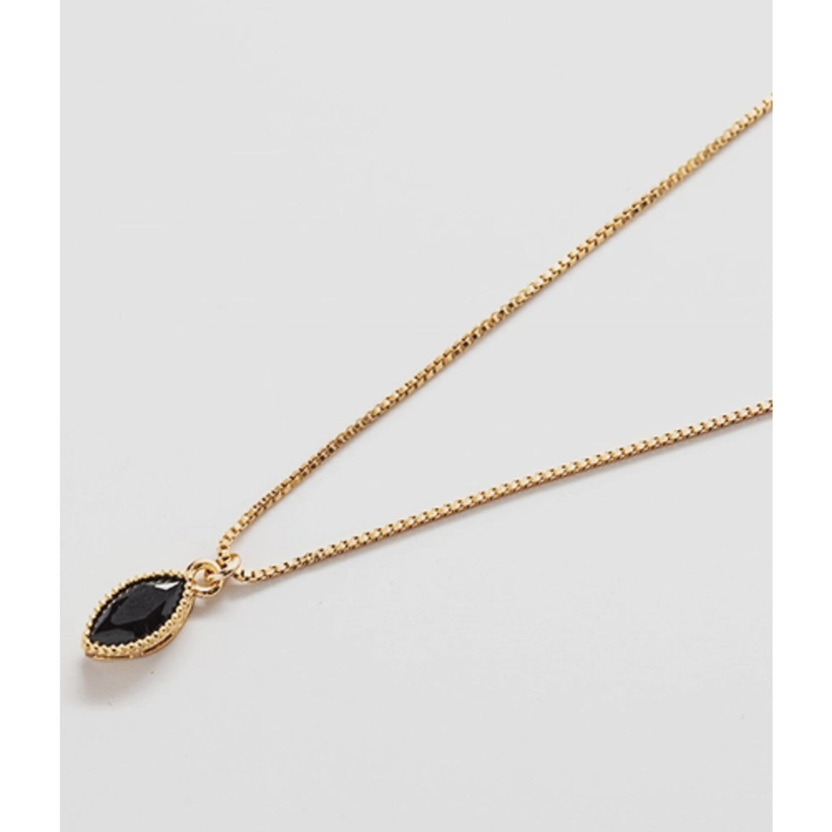 Admiral Row AR  Black Cz Teardrop Gold Filled Necklace 18in