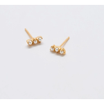 Admiral Row AR Gold Pearl Bar Earrings