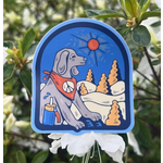 Menottees Menottees Bandana Hiking Dog | Sticker