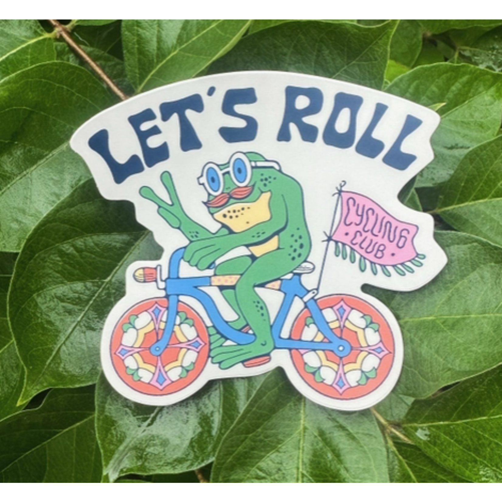 Menottees Menottees Let's Roll Frog (Cycling Club) | Sticker