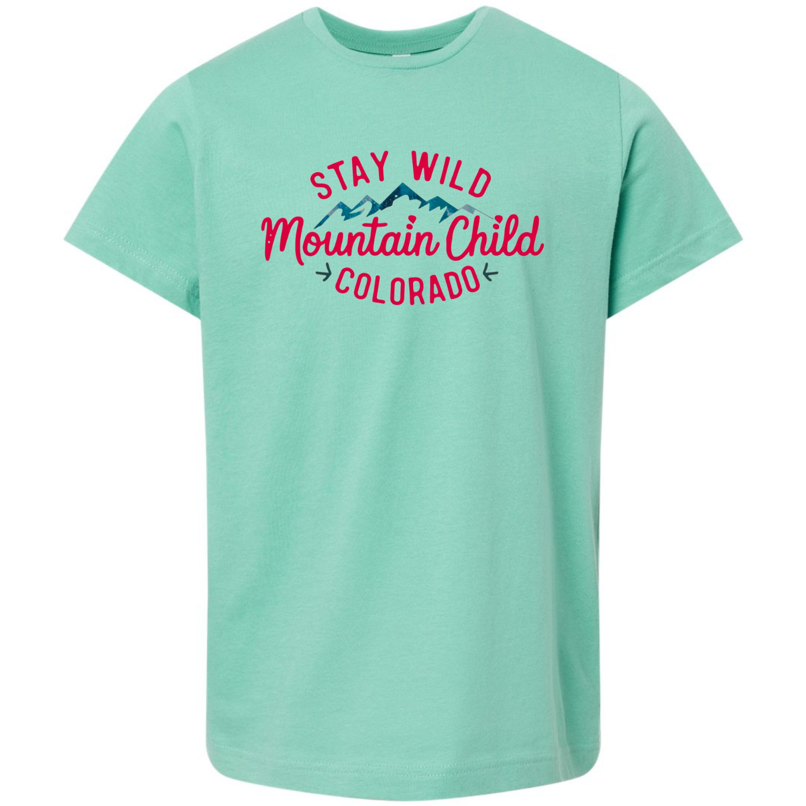 Mountain Standard Time Apparel MST Pink Stay Wild MNT Child T-Shirt