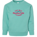 Mountain Standard Time Apparel MST Pink Stay Wild MNT Child Crewneck