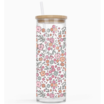 Clairmont & Co Clairmont 24oz Floral Iced Coffee Glass