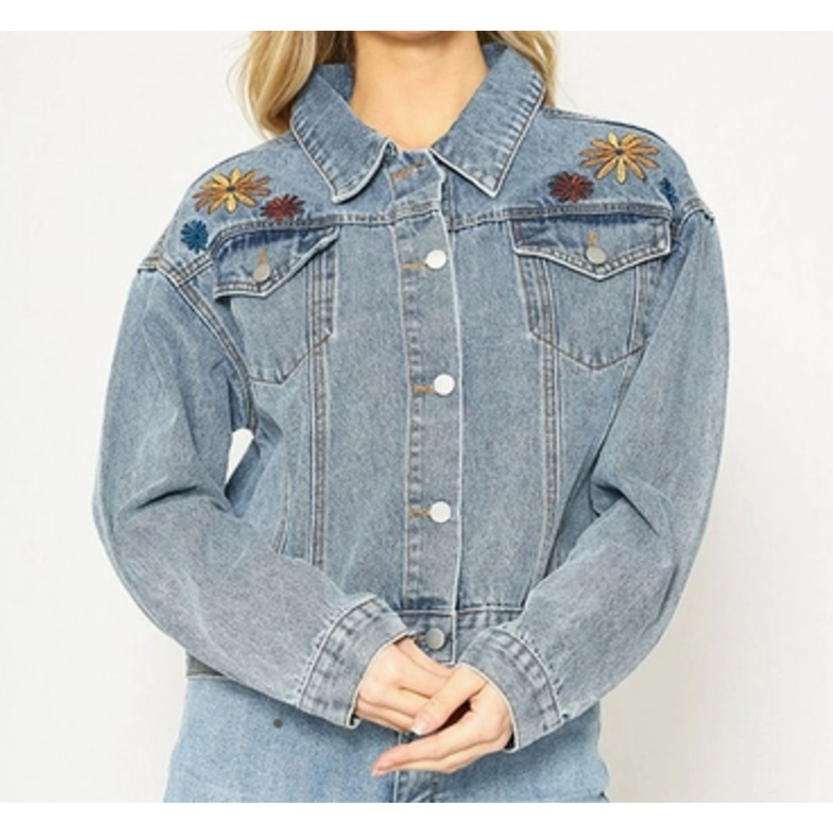 Miss Sparkling Miss Sparkling Flower Denim Jacket