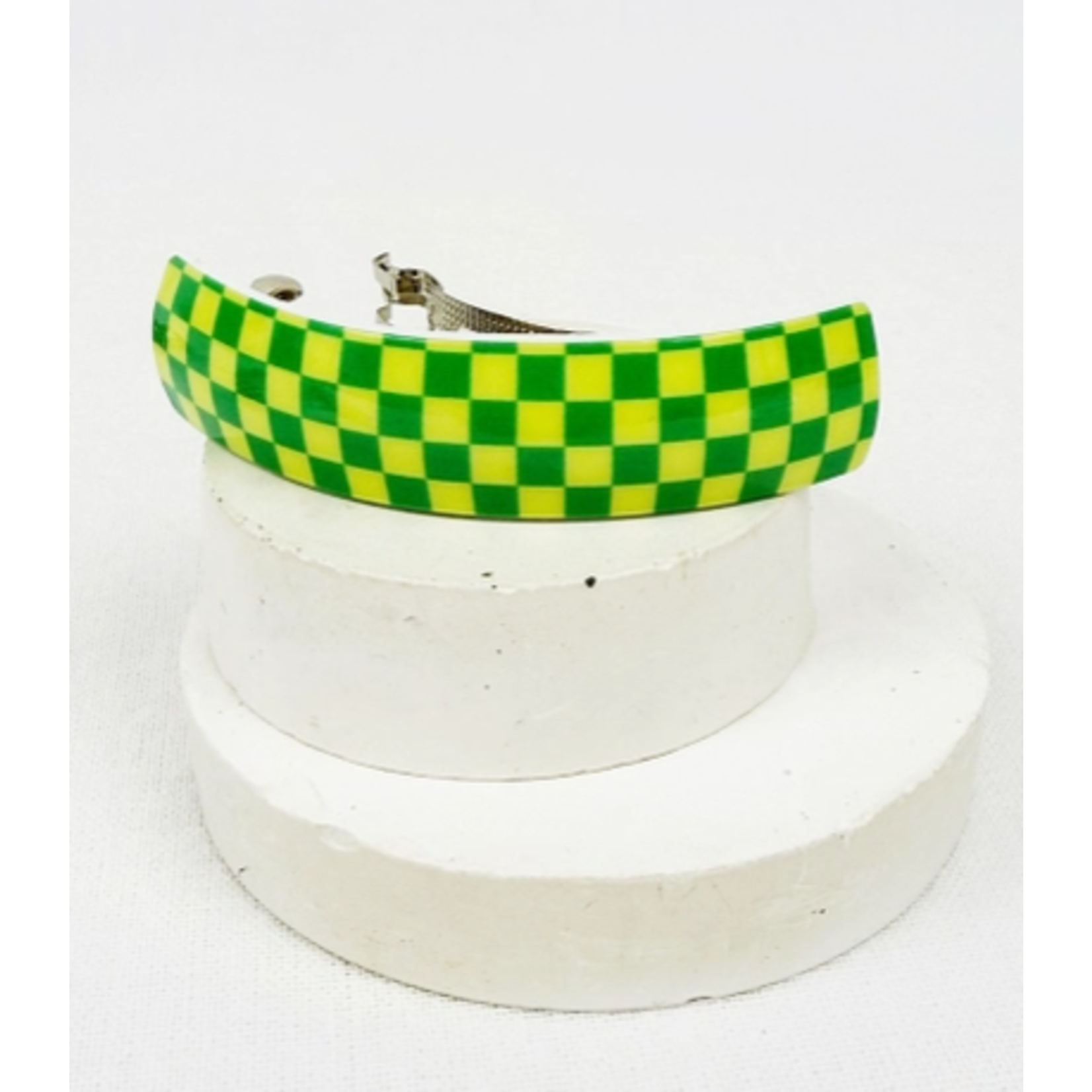 Love & Repeat L&R Checker Oval Hair Clip Barrette