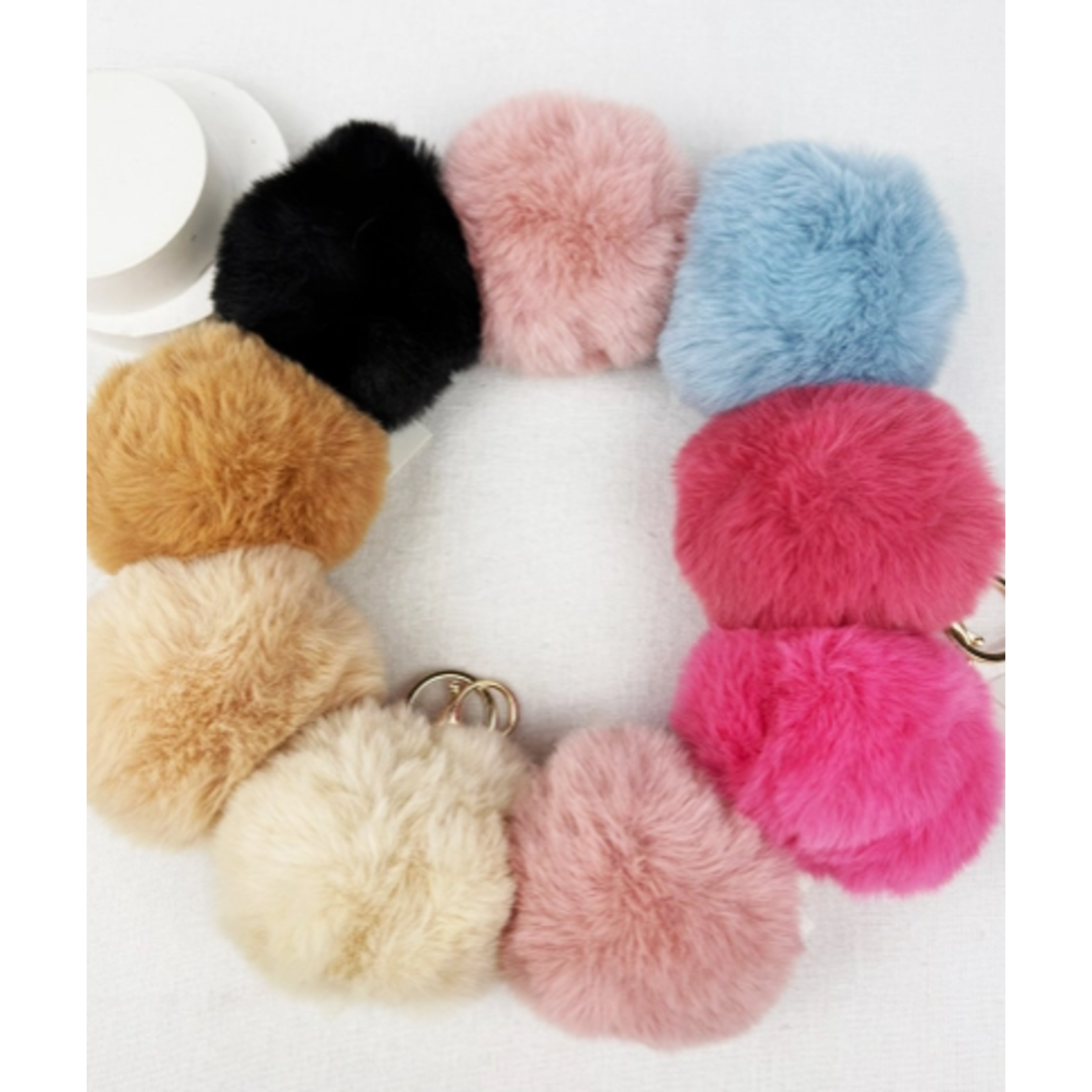 Love & Repeat L&R Soft Tone Pom Pom Keychain