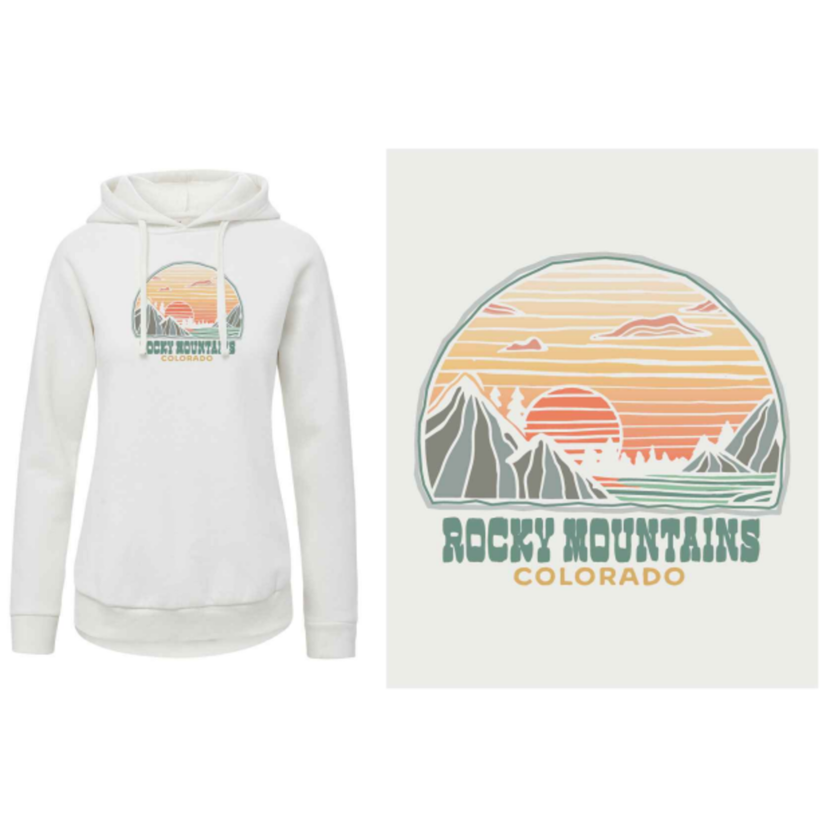 MV SPORT MV Rocky MNTS Ladies Fleece Hoodie